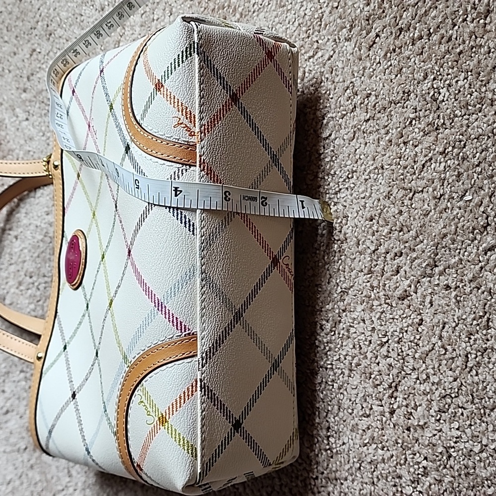 * Coach Peyton Tattersall White Hand Bag Tote Purse - Picture 10 of 10